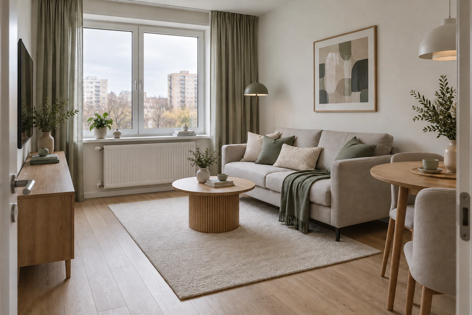Квартира 45 м² — рендер интерьера