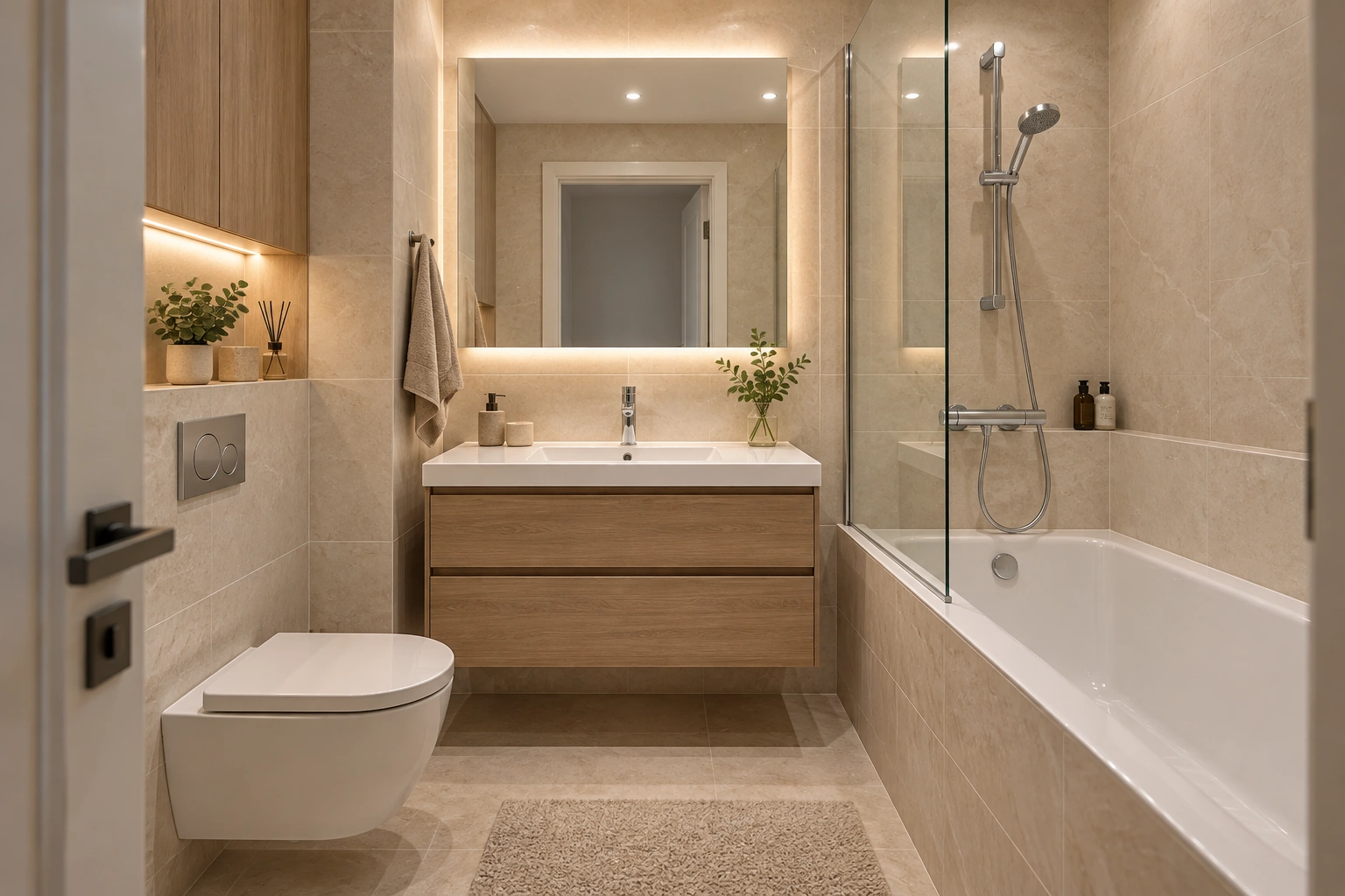 Квартира 60 м² — рендер интерьера